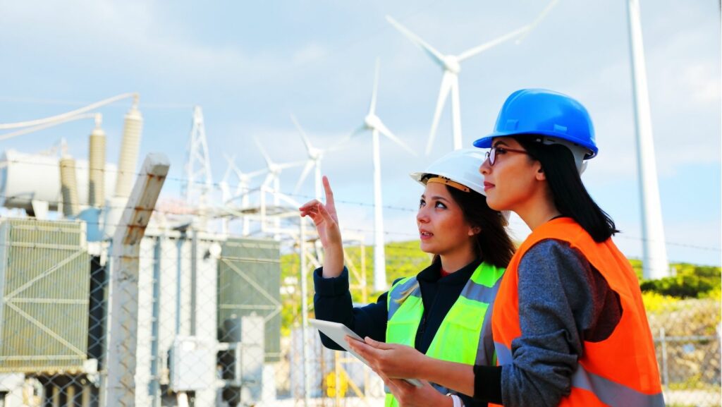 Government officials inspect green technologies in northern Sweden.