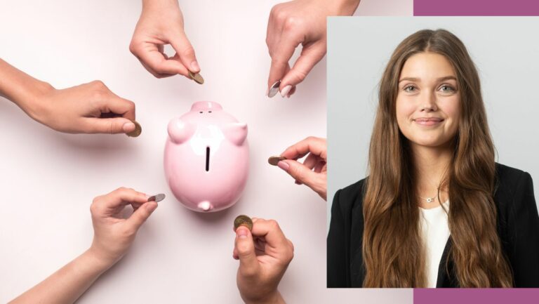 Hands that put money in piggy banks.