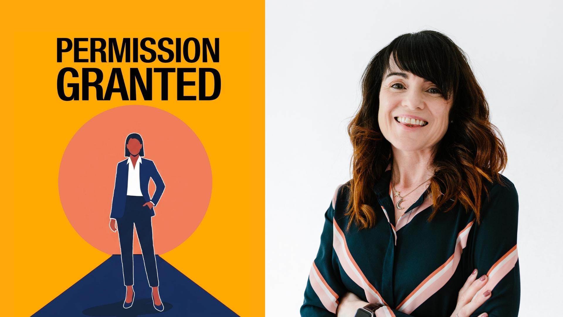 BookCover for book Permission Granted and picture of author professor Maura McAdam.