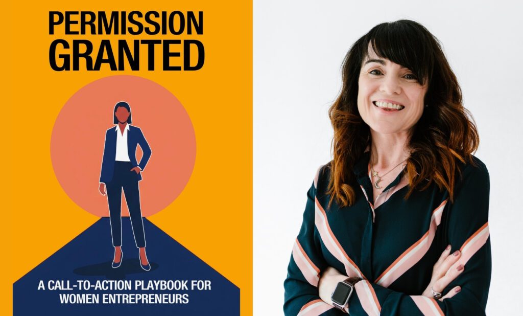 BookCover for book Permission Granted and picture of author professor Maura McAdam.