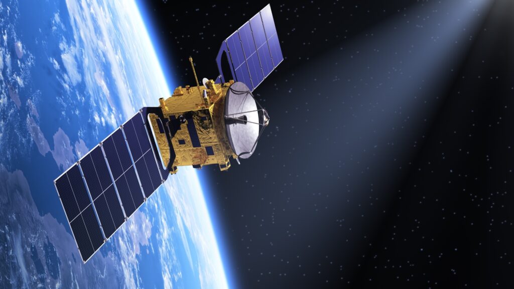 Satellite above Earth.